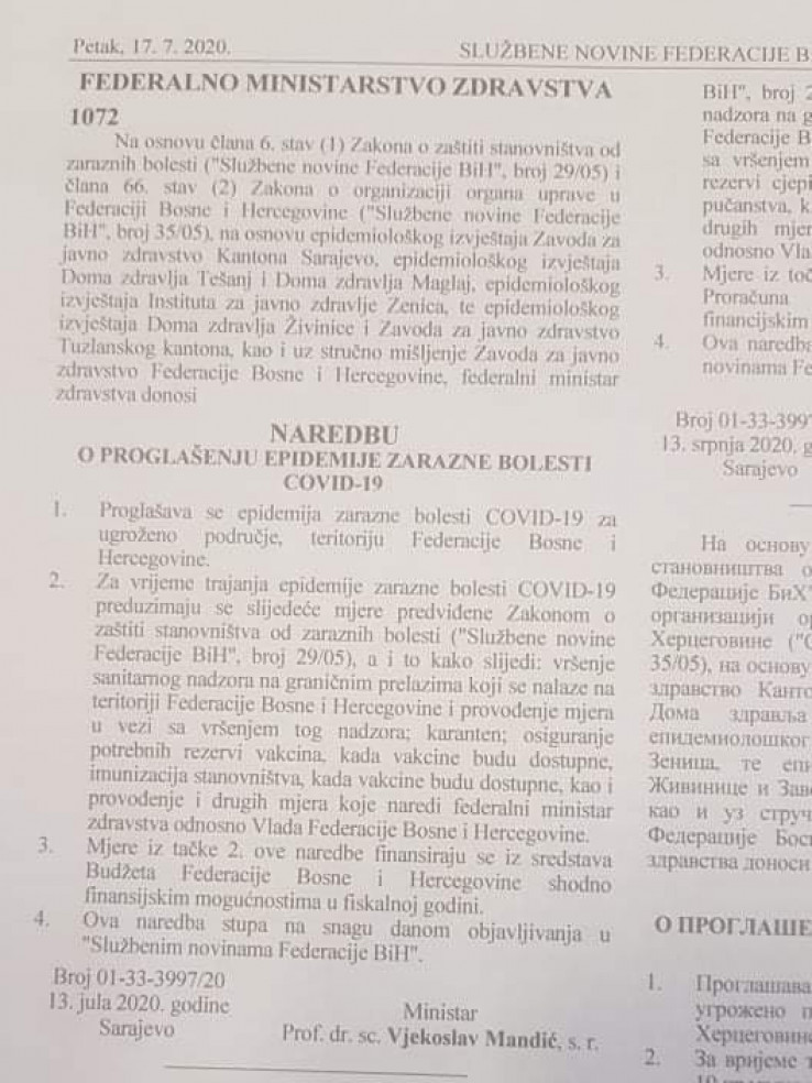 Faksimil naredbe - Avaz, Dnevni avaz, avaz.ba